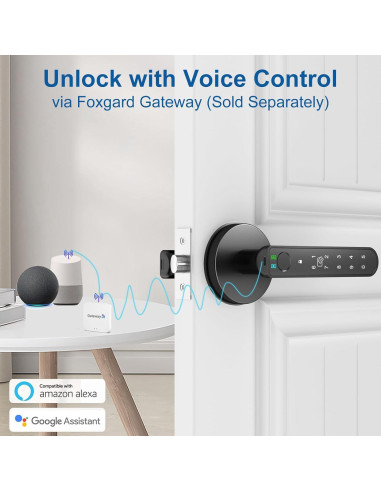 Cerradura Inteligente Foxgard con Huella Dactilar 5 en 1