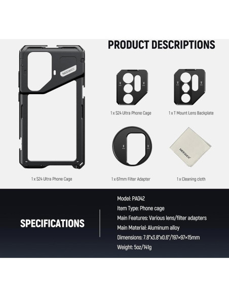 Neewer S24 Ultra Phone Cage para Samsung Galaxy S24