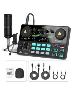 MAONO Mezclador de Audio para Podcast AU-AM200-S1 Todo en Uno