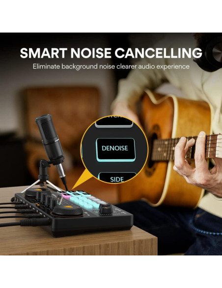 MAONO Mezclador de Audio para Podcast AU-AM200-S1 Todo en Uno