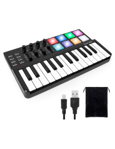 Controlador MIDI Lotmusic Panda MINI 25 Teclas USB