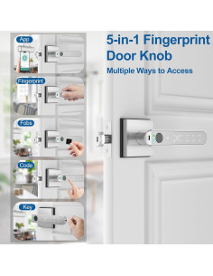 Cerradura Inteligente Foxgard con Huella Dactilar 5-en-1 2