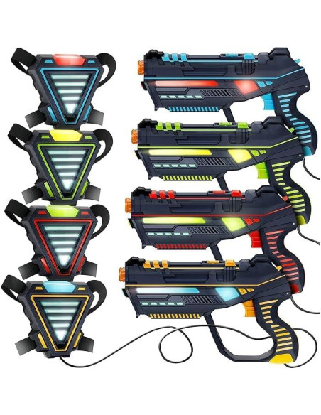 Set de 4 Pistolas Laser Tag Squad Hero Recargables