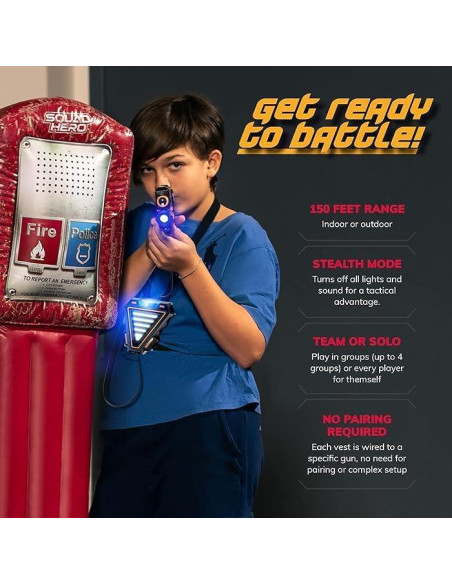 Set de 4 Pistolas Laser Tag Squad Hero Recargables