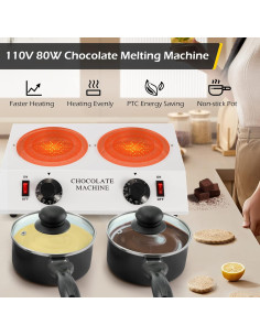 Olla Derretir Chocolate Dyna-Living Doble 80W Eléctrica 2