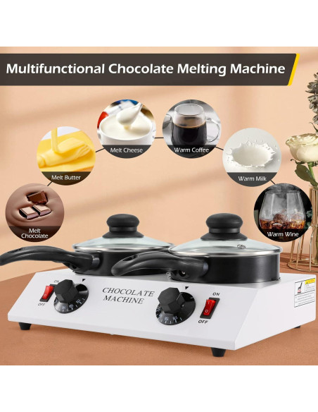 Olla Derretir Chocolate Dyna-Living Doble 80W Eléctrica