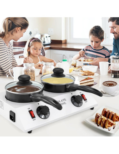 Olla Derretir Chocolate Dyna-Living Doble 80W Eléctrica