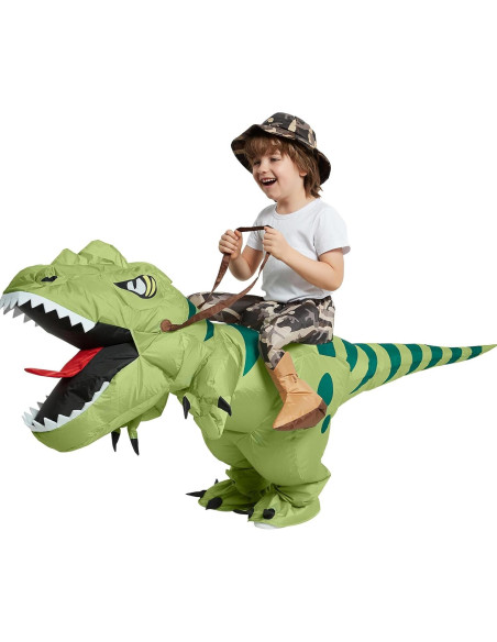 Disfraz Inflable T Rex para Niños 4-6 Años con Bomba Disfraz Inflable T Rex para Niños 4-6 Años con Bomba