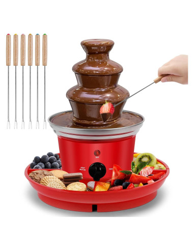 Fuente de Chocolate MINI 3 Niveles 453g con Tenedores