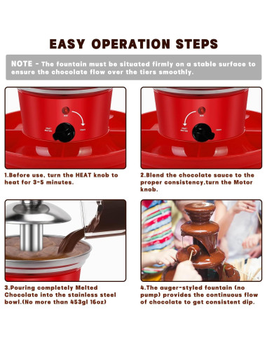 Fuente de Chocolate MINI 3 Niveles 453g con Tenedores