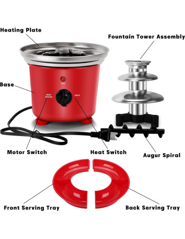 Fuente de Chocolate MINI 3 Niveles 453g con Tenedores