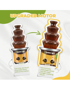 Fuente de Chocolate Profesional Flyseago 3 Niveles 1350g 2