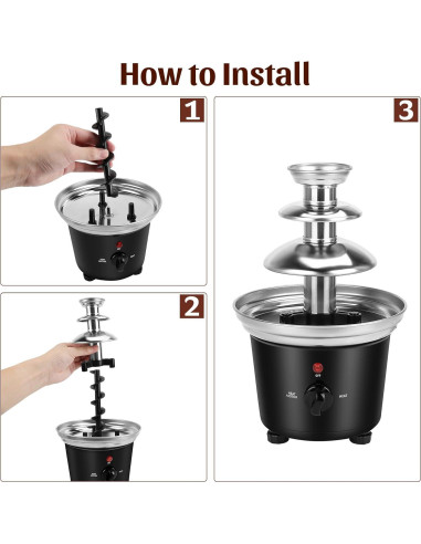 Fuente de Chocolate VAlinks CF-17C Eléctrica 3 Niveles