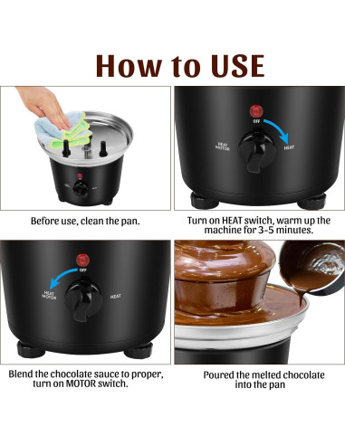 Fuente de Chocolate VAlinks CF-17C Eléctrica 3 Niveles