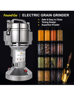 Molinillo Eléctrico FoundGo 150g para Granos y Especias 2