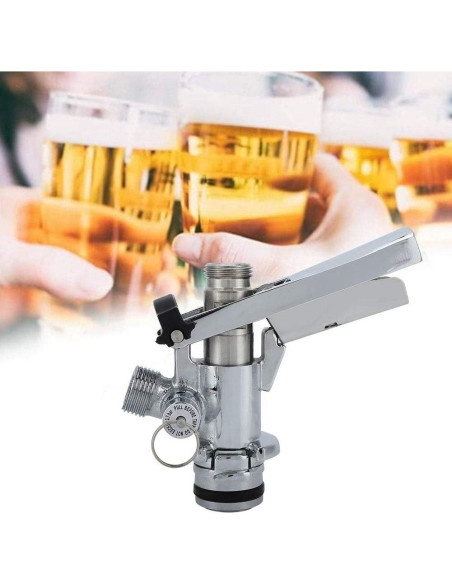 Grifo de Barril Tbest Acoplador de Cerveza Inoxidable 15x14x7cm