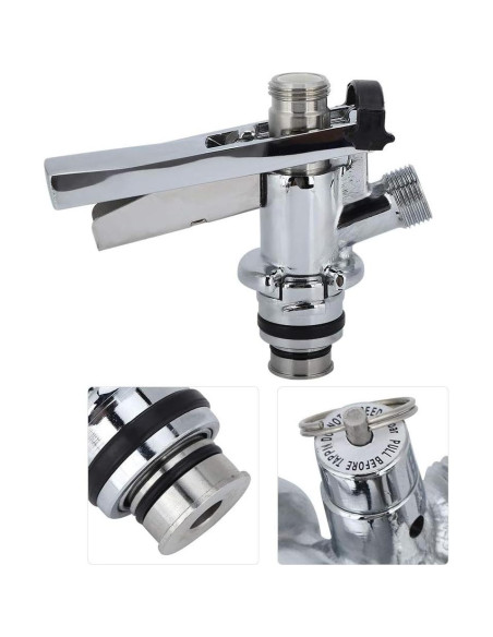 Grifo de Barril Tbest Acoplador de Cerveza Inoxidable 15x14x7cm
