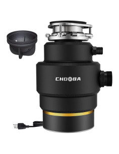 Triturador de Basura Chooba 3/4HP Acero Inoxidable Negro