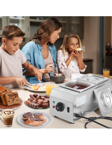 Olla de Chocolate Dyna-Living 2 Tanques 1000W Acero Inoxidable