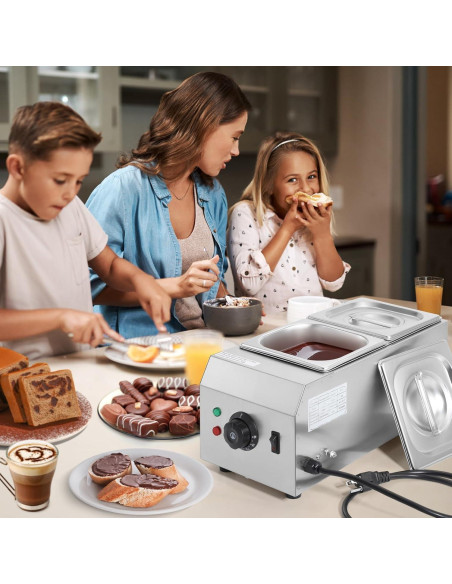 Olla de Chocolate Dyna-Living 2 Tanques 1000W Acero Inoxidable