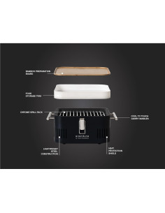 Everdure CUBE Parrilla Portátil de Carbón 7 kg con Tabla 2