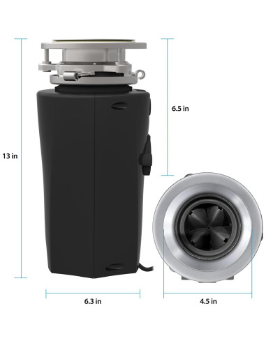 Triturador de Basura Eco Logic 1/2 HP con Montaje de 3 Tornillos