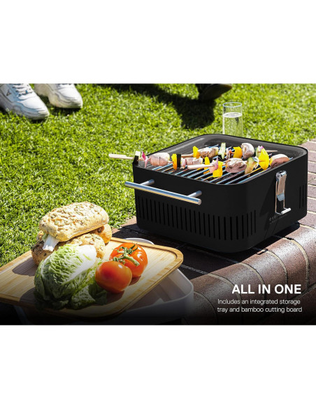 Everdure CUBE Parrilla Portátil de Carbón 7 kg con Tabla