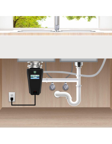 Triturador de Basura Eco Logic 1/2 HP con Montaje de 3 Tornillos