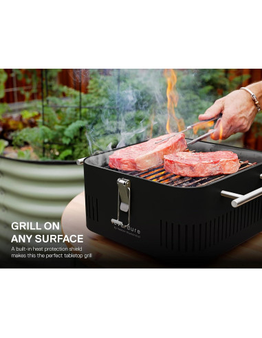 Everdure CUBE Parrilla Portátil de Carbón 7 kg con Tabla