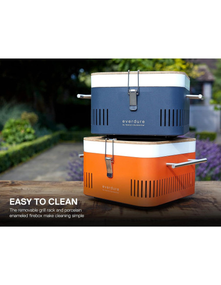 Everdure CUBE Parrilla Portátil de Carbón 7 kg con Tabla