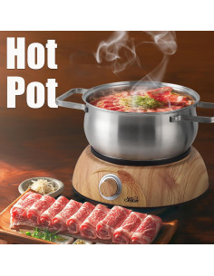 Olla de Fondue Eléctrica Artestia 1500W 3 en 1 con 8 Tenedores 2