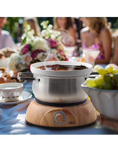 Olla de Fondue Eléctrica Artestia 1500W 3 en 1 con 8 Tenedores