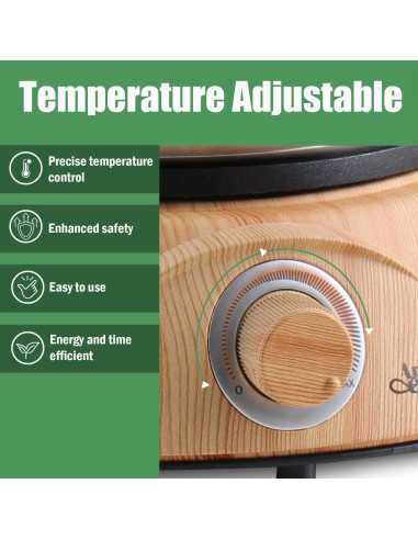 Olla de Fondue Eléctrica Artestia 1500W 3 en 1 con 8 Tenedores