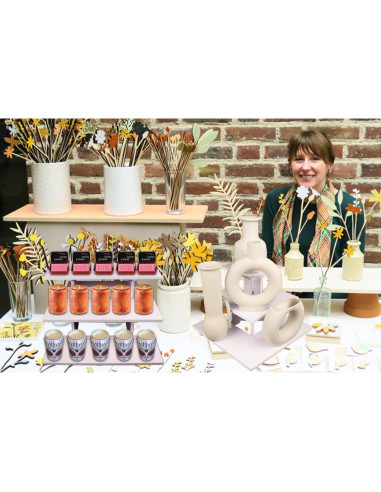 Estante de Exhibición WANLIAN 3 Niveles Blanco Portátil