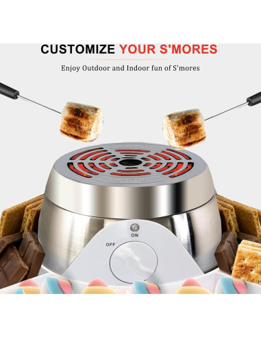 Kit de S'mores Eléctrico LANPRIL 345W Sin Llama 1.51kg