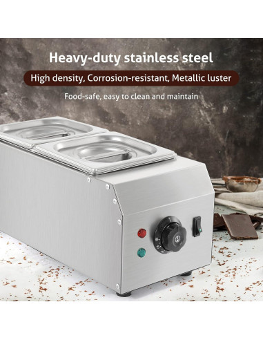 Máquina de Temperado de Chocolate WICHEMI 2 Tanques 4,08 kg