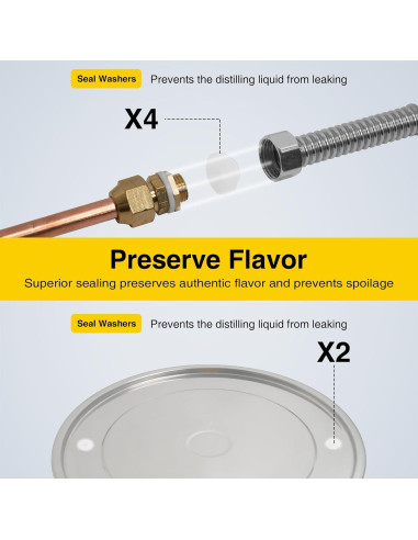 Alambique de Alcohol Seeutek 12L Acero Inoxidable Kit DIY