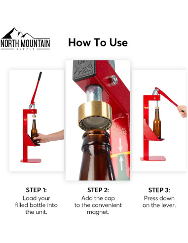 Capper de Botellas North Mountain Supply AMC - Metal 2 Tamaños