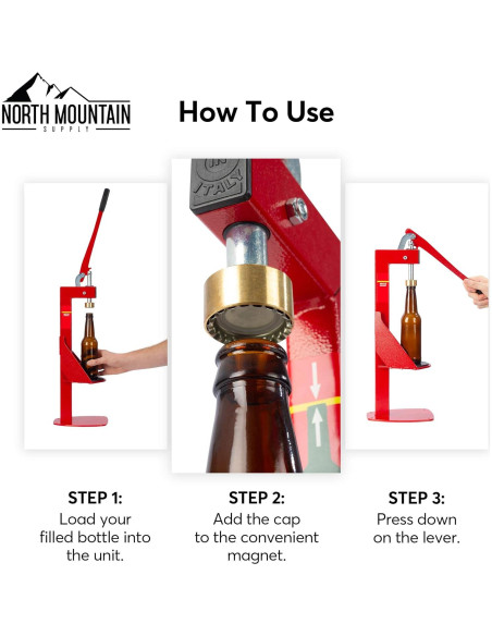 Capper de Botellas North Mountain Supply AMC - Metal 2 Tamaños