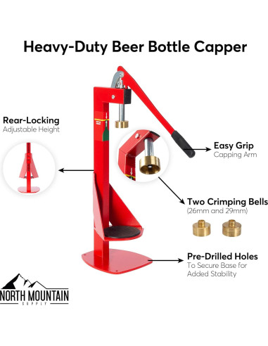 Capper de Botellas North Mountain Supply AMC - Metal 2 Tamaños