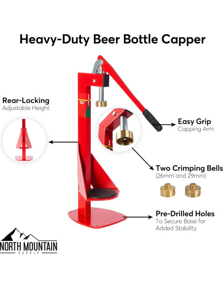 Capper de Botellas North Mountain Supply AMC - Metal 2 Tamaños