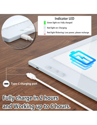 Pad de Luz LED A4 IMAGE Recargable Magnético 6000K