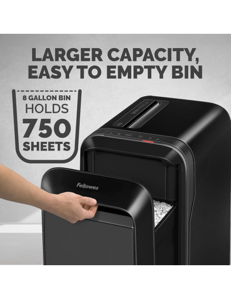Trituradora Fellowes LX220 Micro-Corte 20 Hojas Negro