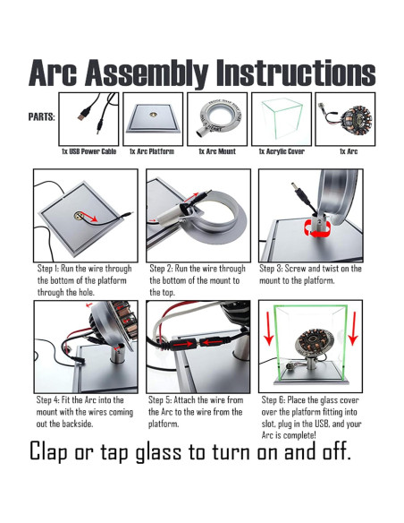 Réplica Reactor Arc Genérico 1:1 LED USB con Caja