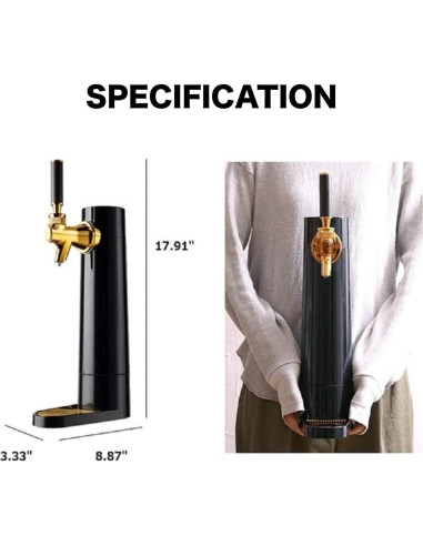 Dispensador de Cerveza Mini Kegerator Green House GH-UBEERO-BK