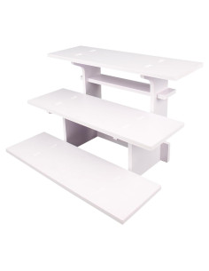 Soporte de exhibición 3 niveles Luxinika Blanco portátil