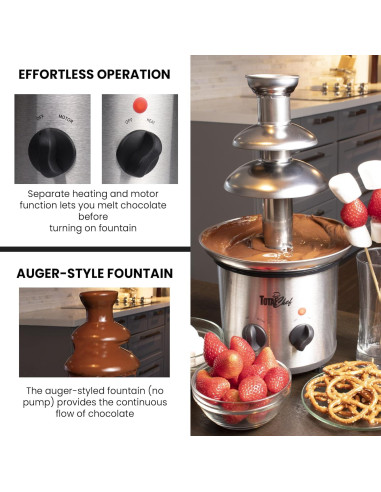 Fuente de Chocolate Total Chef 3 Niveles 680g Acero Inoxidable