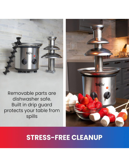 Fuente de Chocolate Total Chef 3 Niveles 680g Acero Inoxidable