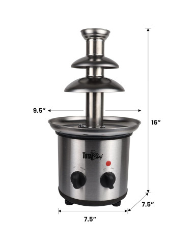 Fuente de Chocolate Total Chef 3 Niveles 680g Acero Inoxidable