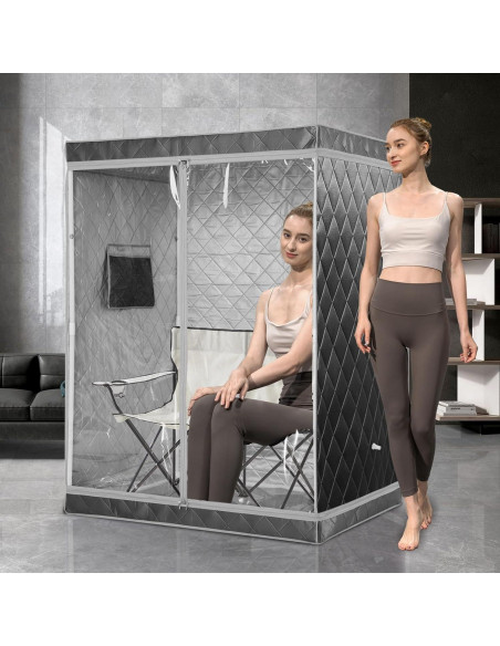 Sauna portátil iDOTODO para 2 personas con silla plegable